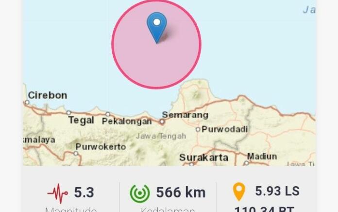 Keterangan Resmi BMKG Gempa 5,3 Skala Richter Guncang Jepara Jawa Tengah
