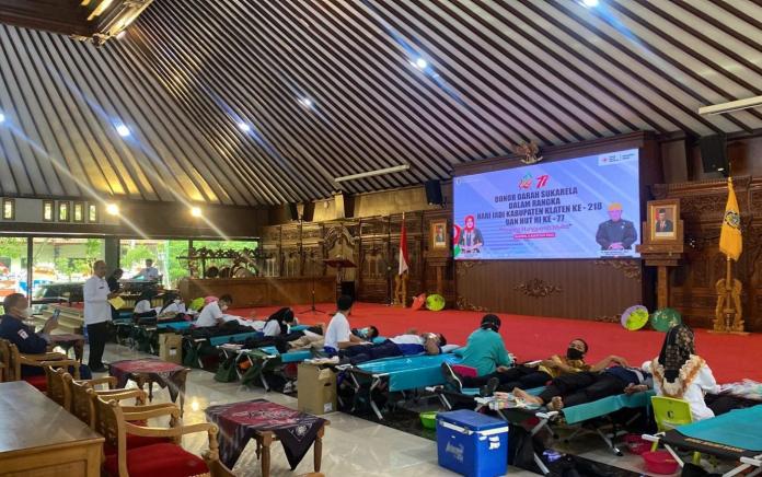 PMI Gelar Donor Darah Masal Di Hari Jadi Klaten