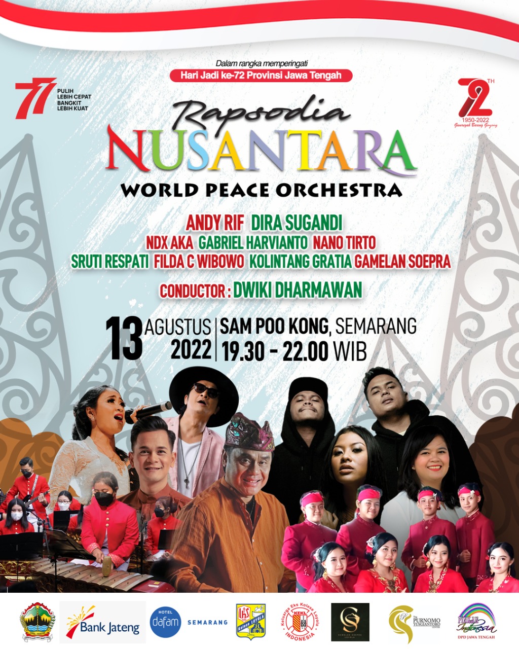 Hari Jadi Ke-72 Jateng, Ganjar Gelar Konser Rapsodia Nusantara Di Sampookong