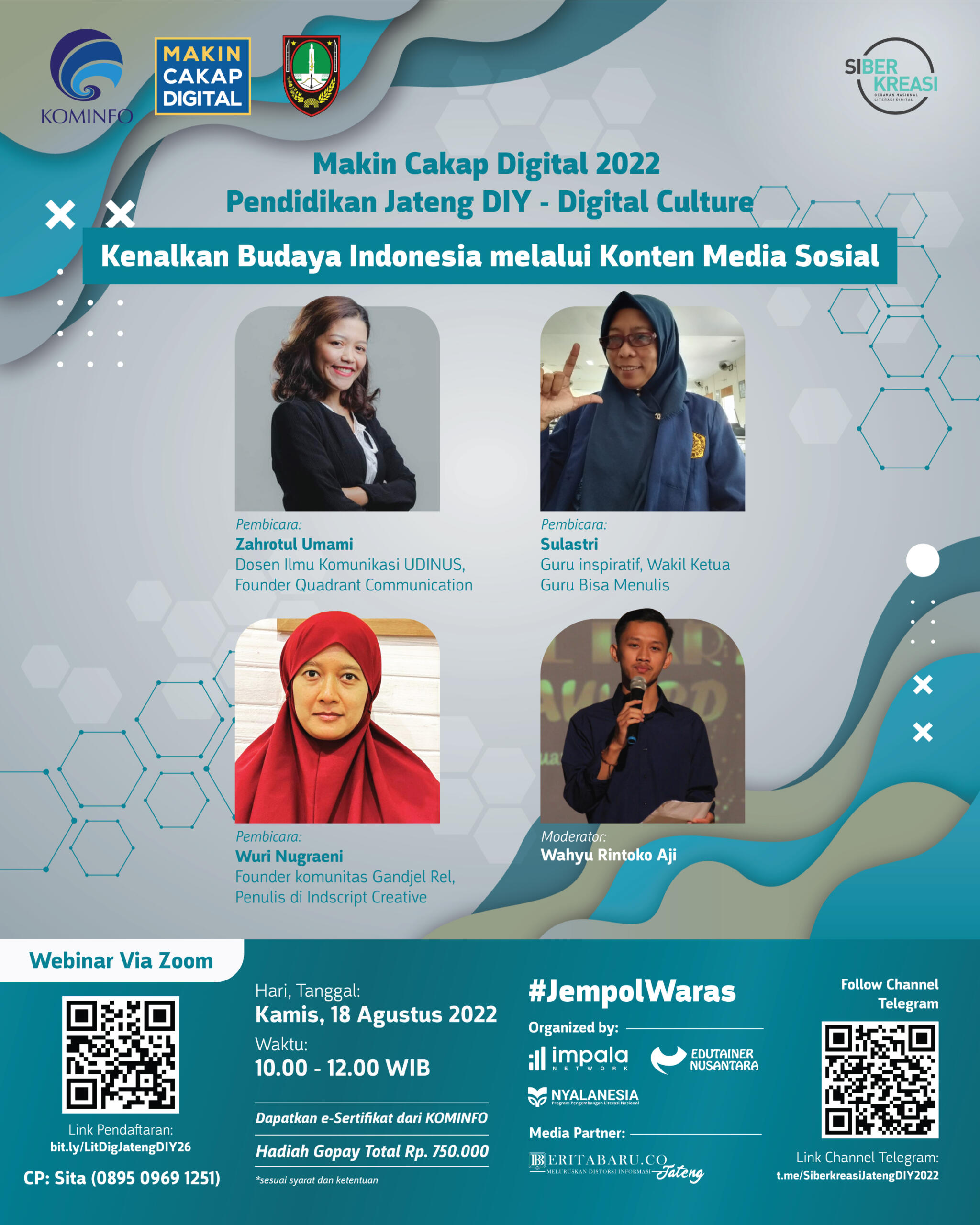 Webinar : Digital Culture - Kenalkan Budaya Indonesia melalui Konten Media Sosial