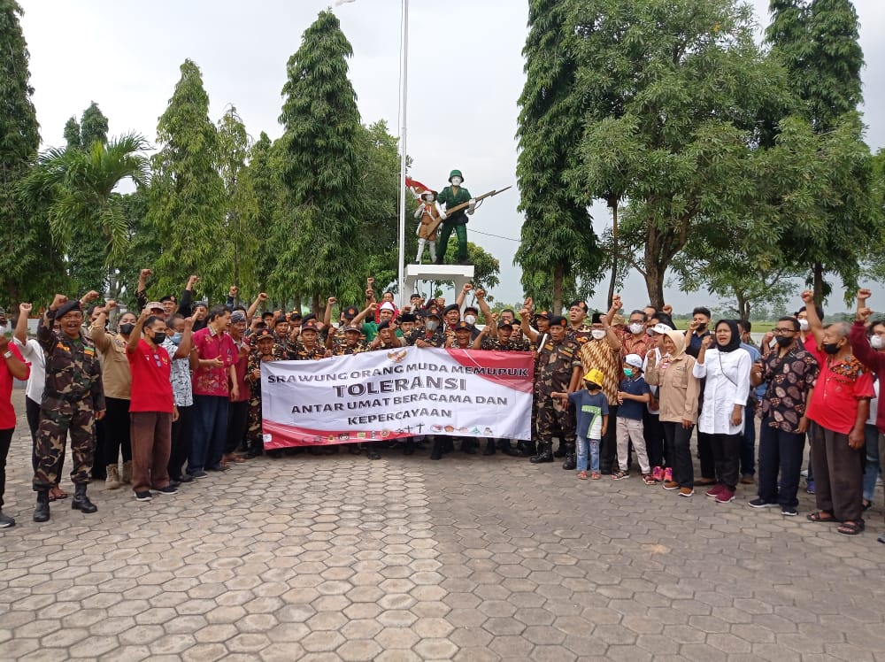 Hari Pahlawan Nasional : GP Ansor dan Banser Sukoharjo Bersama Pemuda Lintas Agama Gelorakan Deklarasi Perdamaian Anti Intoleransi