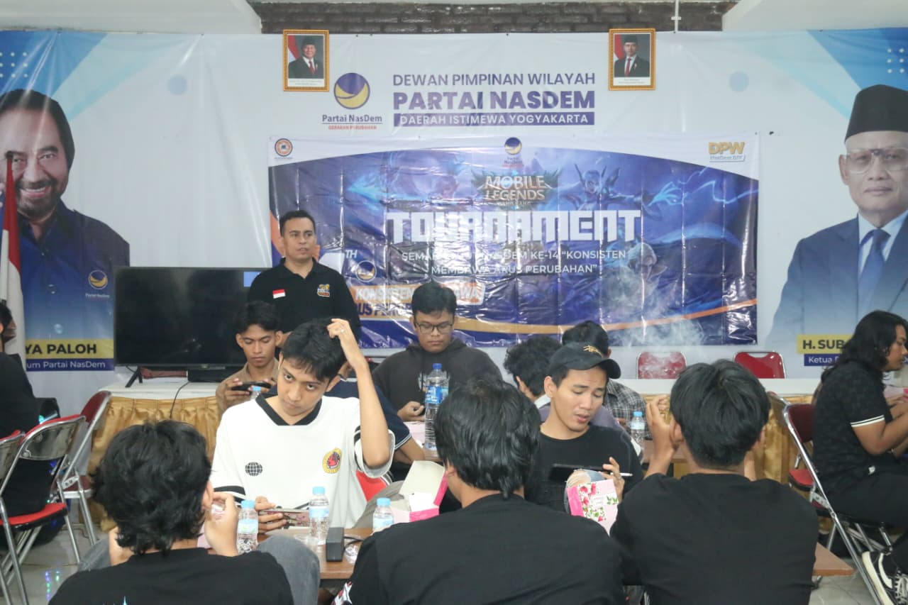 HUT KE-14, NASDEM TEGASKAN KONSISTEN MEMBAWA ARUS PERUBAHAN DENGAN RANGKUL GENERASI Z MELALUI TURNAMEN MOBILE LEGENDS HUT KE-14, NASDEM TEGASKAN KONSISTEN MEMBAWA ARUS PERUBAHAN DENGAN RANGKUL GENERASI Z MELALUI TURNAMEN MOBILE LEGENDS